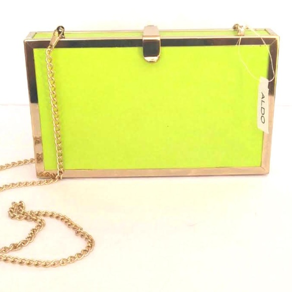 neon green purse aldo